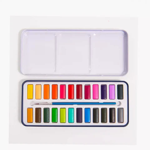 Moulin Roty Watercolour Paint Set 24pcs Stationary Art and craft for kids 3yr+