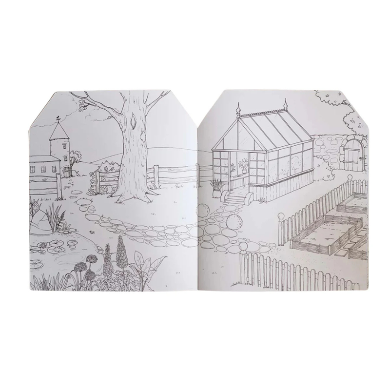 Garden Colouring Activity Book with 120 Stickers (Paperback) by Moulin Roty Travel Toys