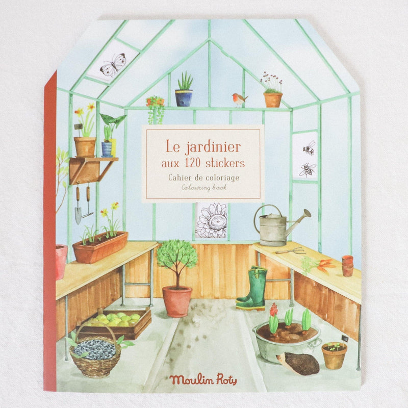 Garden Colouring Activity Book with 120 Stickers (Paperback) by Moulin Roty Travel Toys