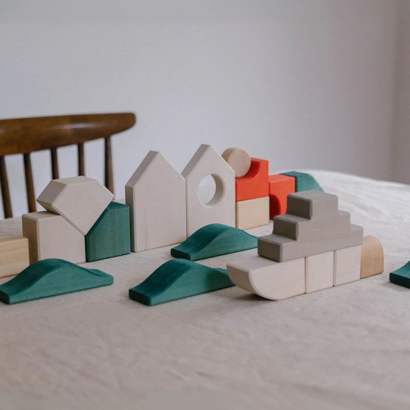 Wooden Museum Building Block 33pcs with Tray by Avdar Toys Wooden Toys Building Blocks STEM Toys Gifting Idea for 3yrs+