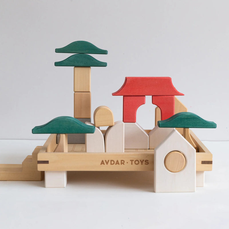 Wooden Museum Building Block 33pcs with Tray by Avdar Toys Wooden Toys Building Blocks STEM Toys Gifting Idea for 3yrs+