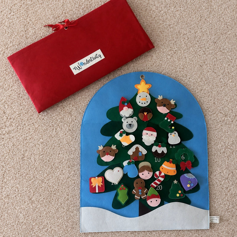 Wondertivity My First Felt Christmas Advent Calendar With Pouch 75x60cm Room Decor Christmas Range