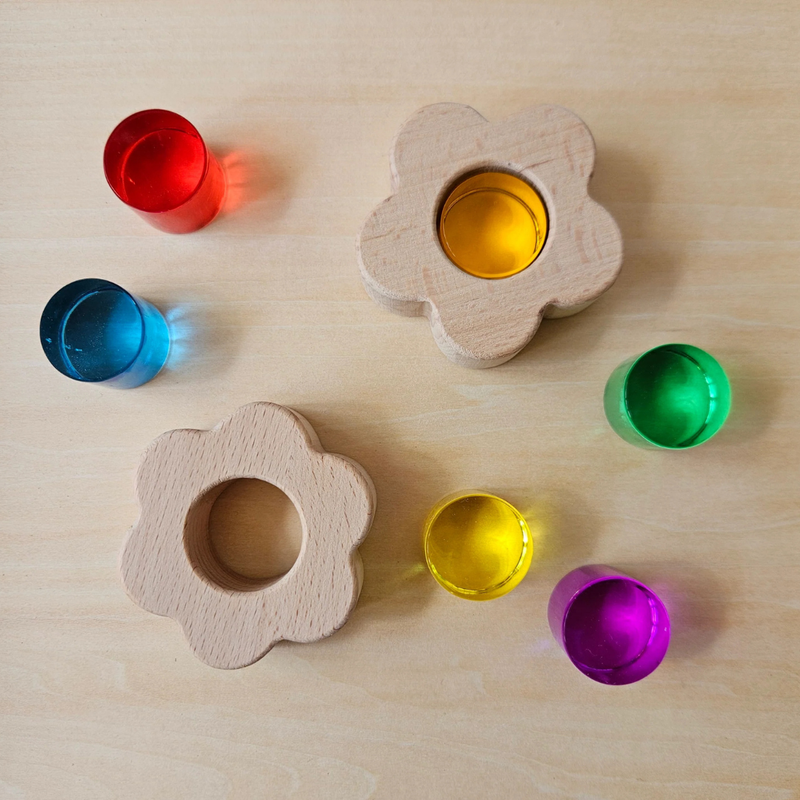 My Little Creator Rainbow Lucite Kingdom Set 34pcs Building Blocks Wooden Toys Gift Idea for 18m+