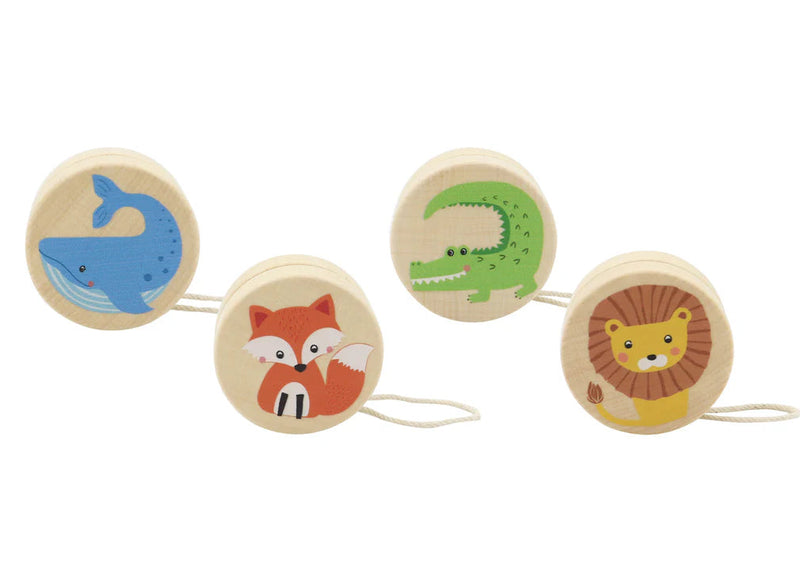 Bigjigs Wooden Wildlife Yo-Yos Assorted Design 3yrs+