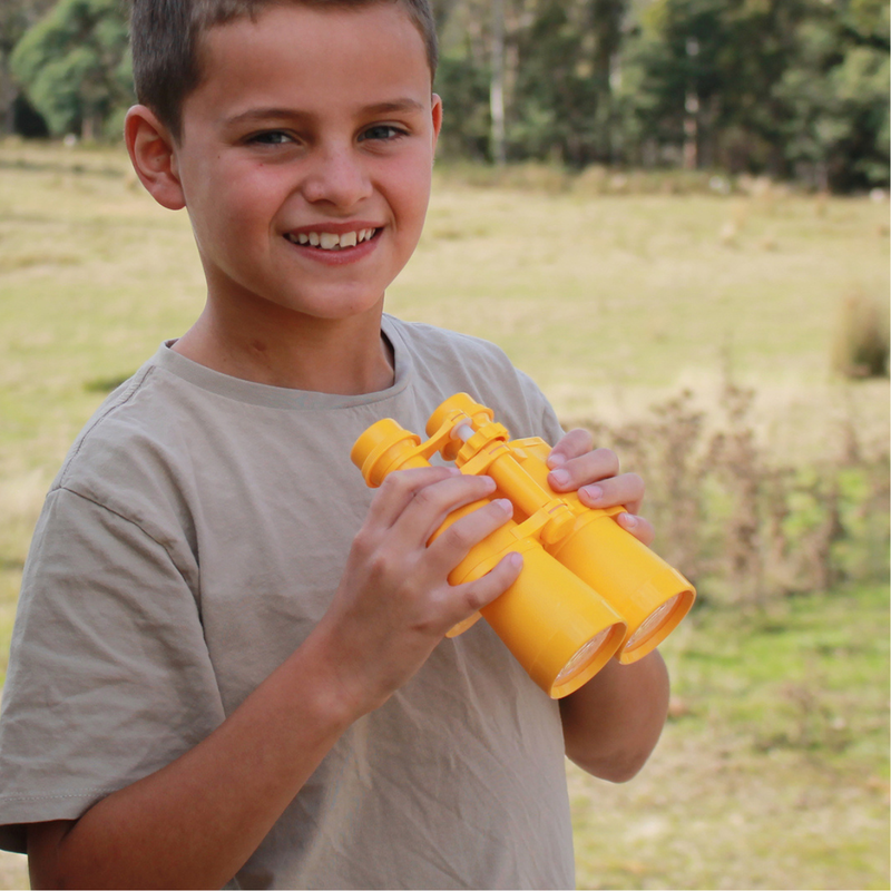 Navir Special 50 Yellow Binoculars with Hard Case Outdoor Travel Toys Early Science STEM Toys 4yrs+