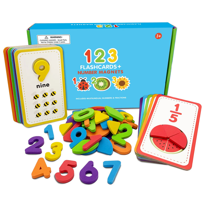 Curious Columbus Flashcards & 123 Magnetic Numbers Early Math Games for Kids Cognitive Best Seller 3yrs+