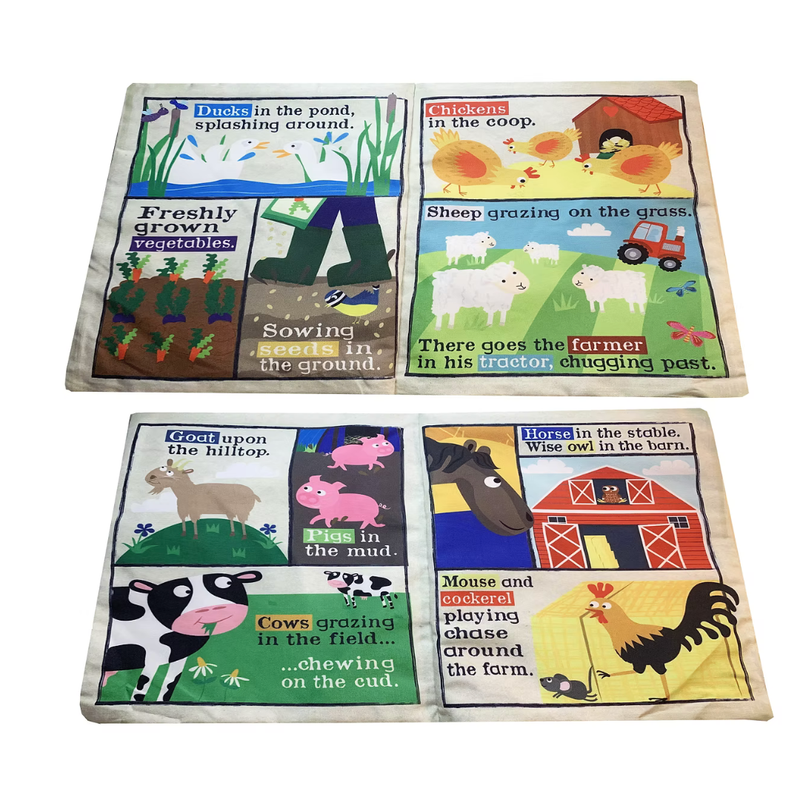 Nursery Times Crinkly Newspaper Farm Animals Rhymes by Jo & Nic's Crinkly Cloth Book Farm Theme 3m+