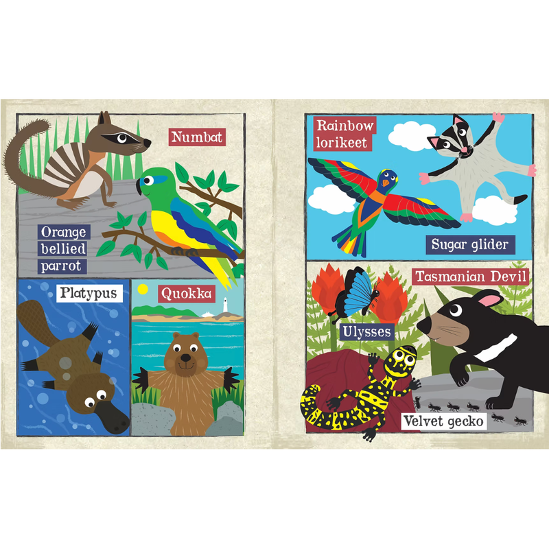 Nursery Times Crinkly Newspaper A-Z Aussie Animals by Jo & Nic's Crinkly Cloth Book Australian Theme 3m+
