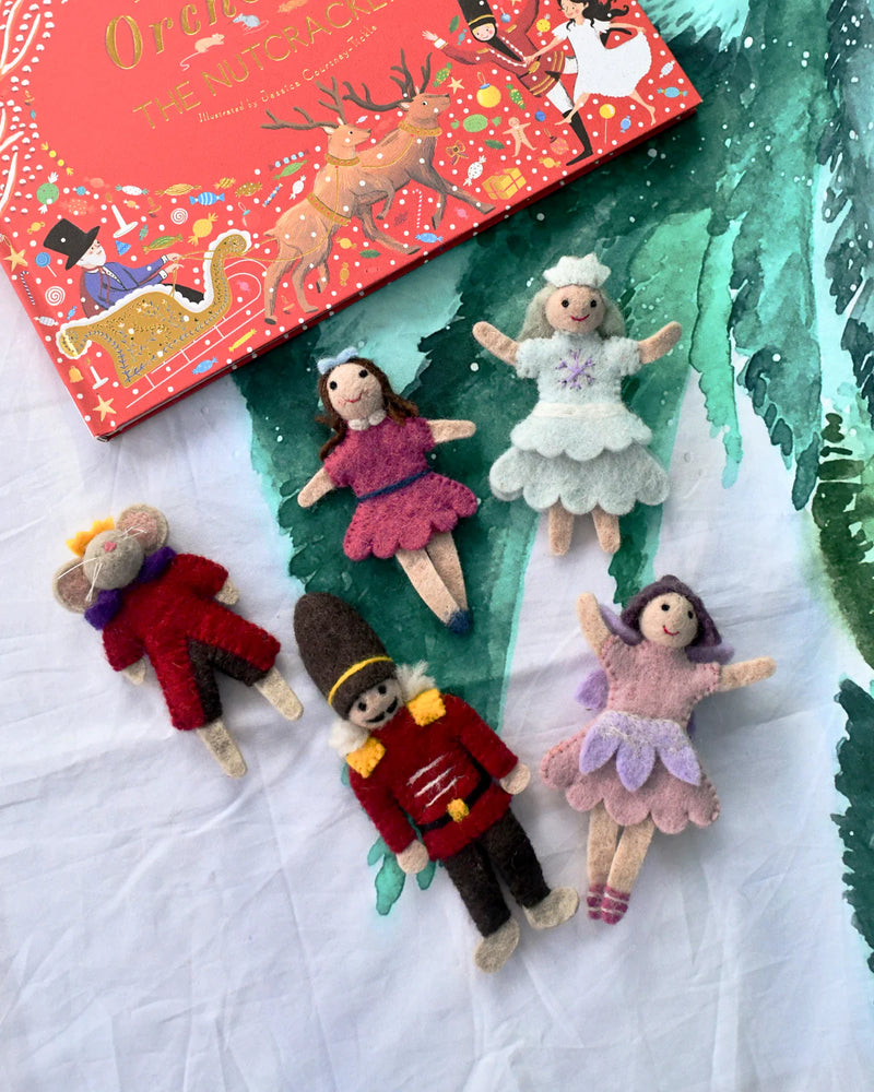 Tara Treasures Felt The Nutcracker and the Mouse King Finger Puppet Set of 5 Pretend & Imaginative Play Toys 3yrs+