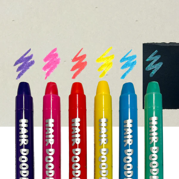 Ooly Hair Doodlers 6 Hair Crayons Stationary Art and Craft for Kids 6yrs+