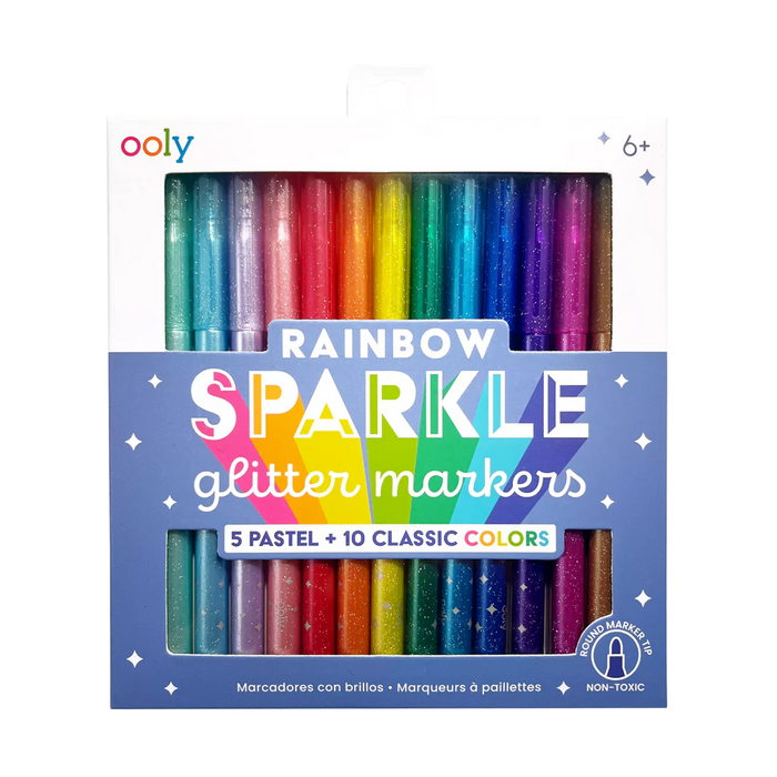 Ooly Markers – Rainbow Sparkle Glitter Set of 15