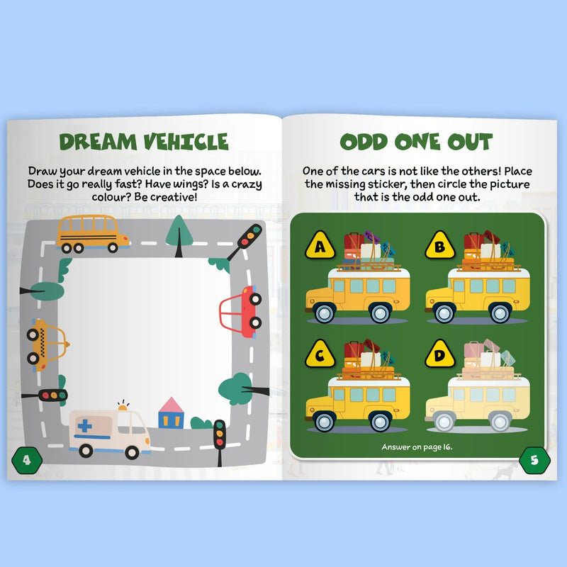 On The Road Sticker Activity Book (Paperback) By Creative Mile Kids Picture Book