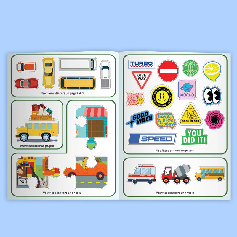 On The Road Sticker Activity Book (Paperback) By Creative Mile Kids Picture Book