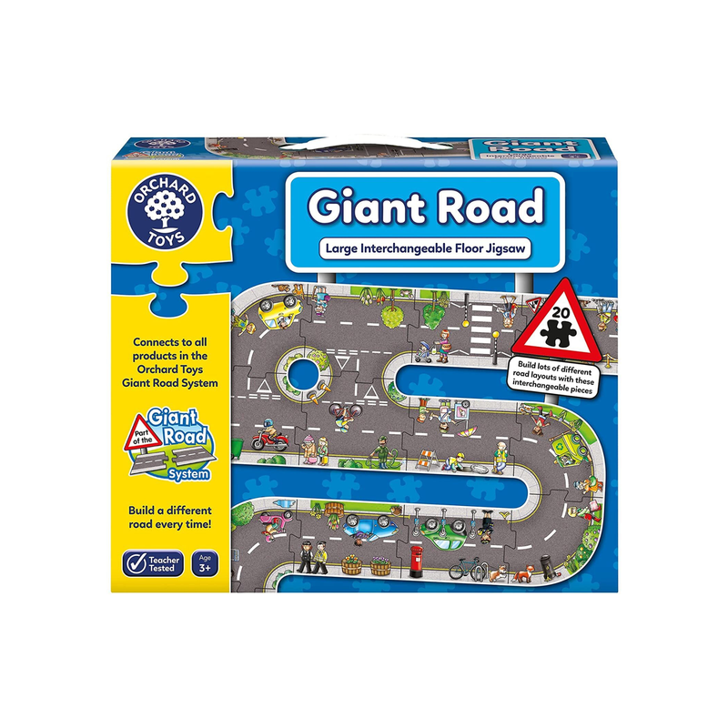 Orchard Toys Giant Road Floor Jigsaw Puzzle 20pcs Cognitive Development Toys for 3yrs+