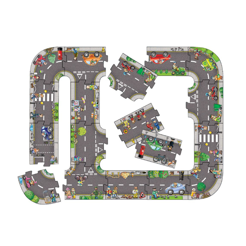 Orchard Toys Giant Road Floor Jigsaw Puzzle 20pcs Cognitive Development Toys for 3yrs+
