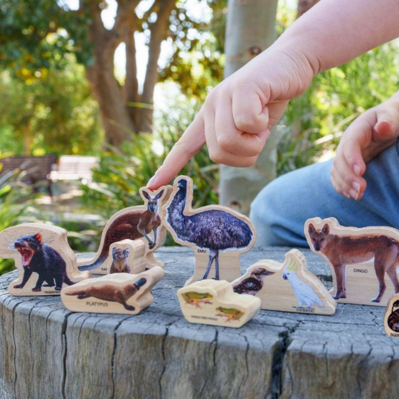 The Freckled Frog Our Australian Animals 10pcs Set Pretend & Imaginative Play Developmental Toys for Toddler Gifts Idea for 12m+