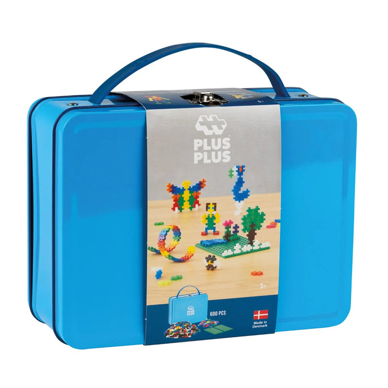 Plus Plus Basic Building Blocks 600pcs Metal Suitcase Set Gift Idea for 5yrs+