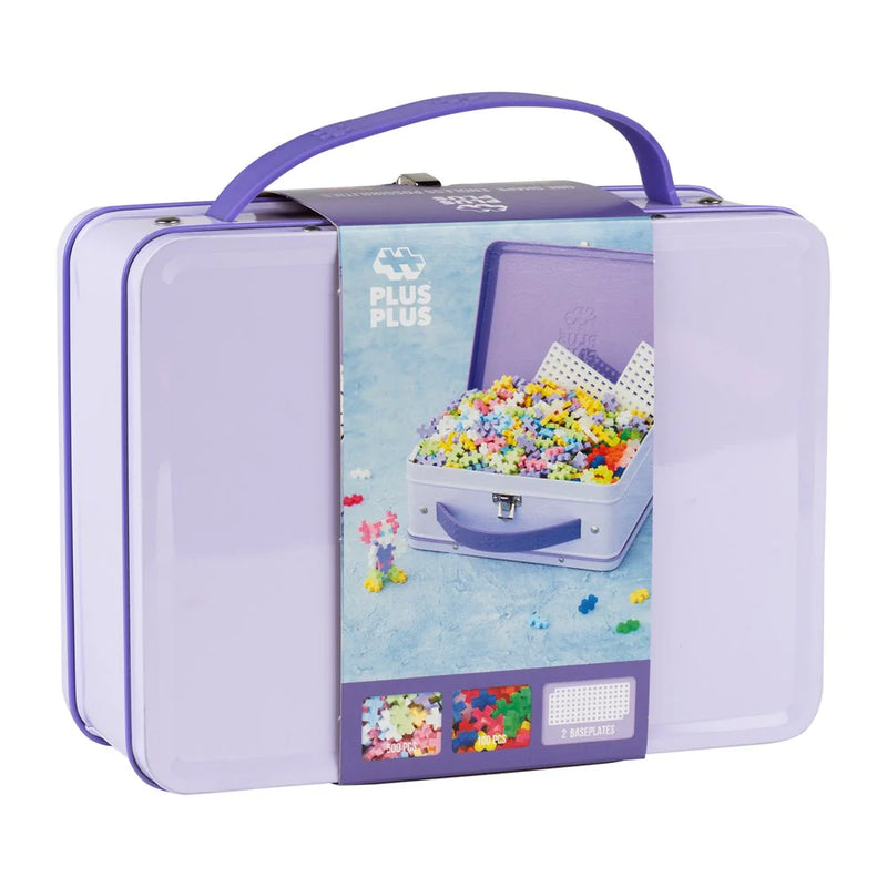Plus Plus Suitcase Pastel Metal Building Blocks 600pcs Educational Creativity Toy for 5yrs+