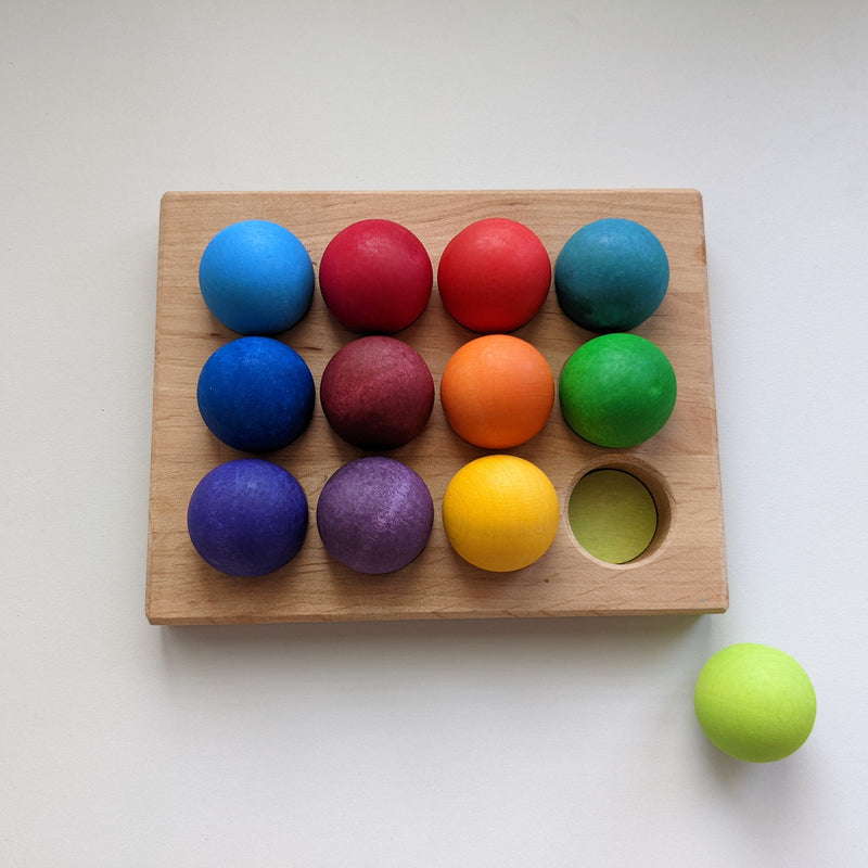 Grimm's Sorting Board Rainbow Toddler Toys Marble Run Game Best Seller 12m+