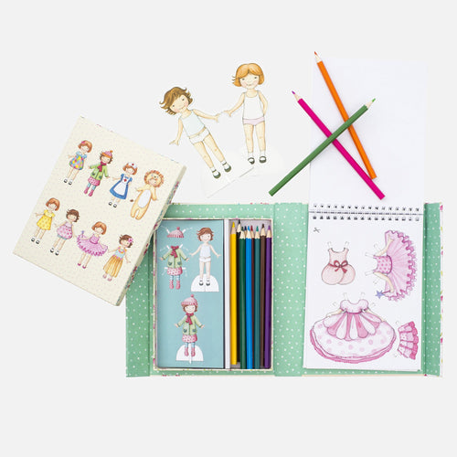 Tiger Tribe Paper Dolls Kit Vintage Art and craft for kids 5yrs+