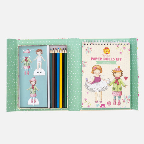 Tiger Tribe Paper Dolls Kit Vintage Art and craft for kids 5yrs+