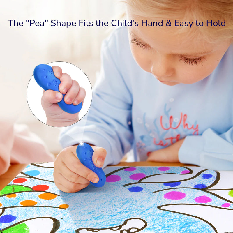 Mideer Washable Peas Beeswax Crayons 12 Colours Stationary Art and craft for kids 3yrs+