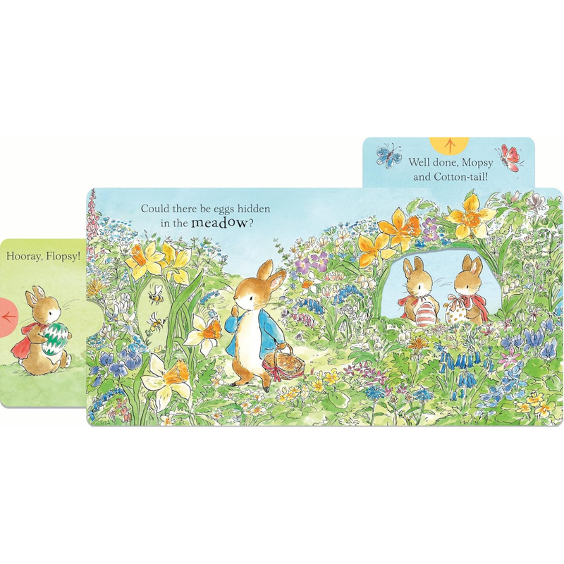 Peter Rabbit Peter's Easter Slide-And-Seek (Board Book) by Beatrix Potter Kids Interactive Activity Picture Book