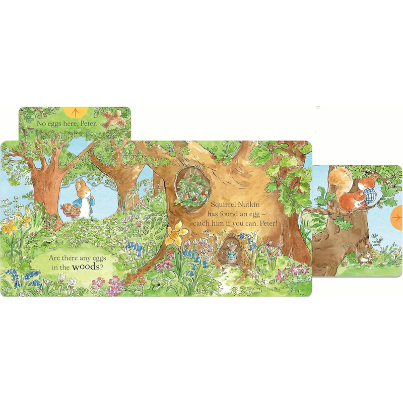 Peter Rabbit Peter's Easter Slide-And-Seek (Board Book) by Beatrix Potter Kids Interactive Activity Picture Book