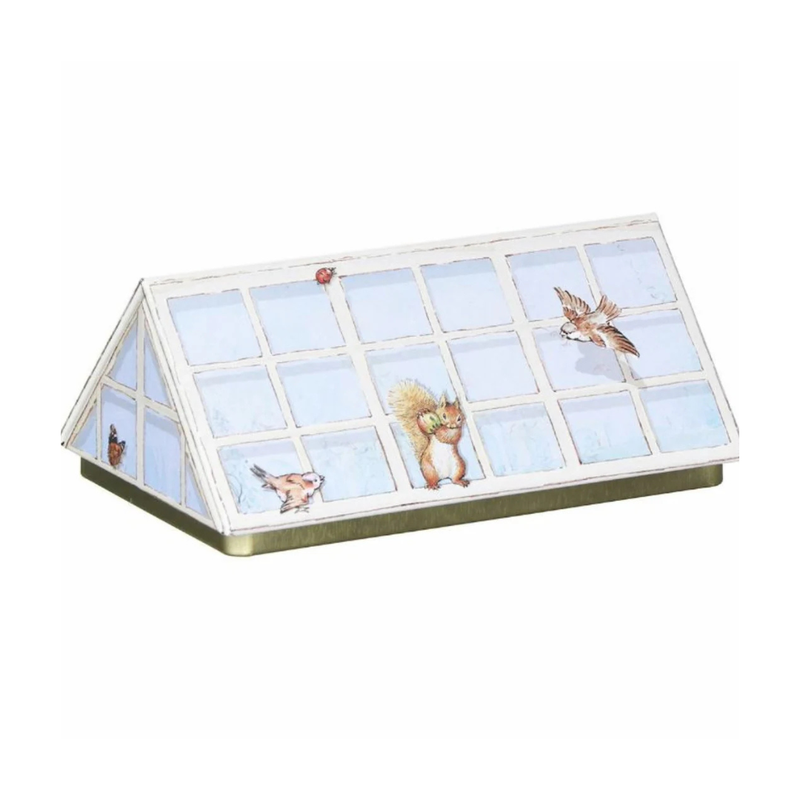 Petter Rabbit Large GreenHouse Tin with Lid 12x7.5x9.3cm (LWH) Gift Idea for 3yrs+