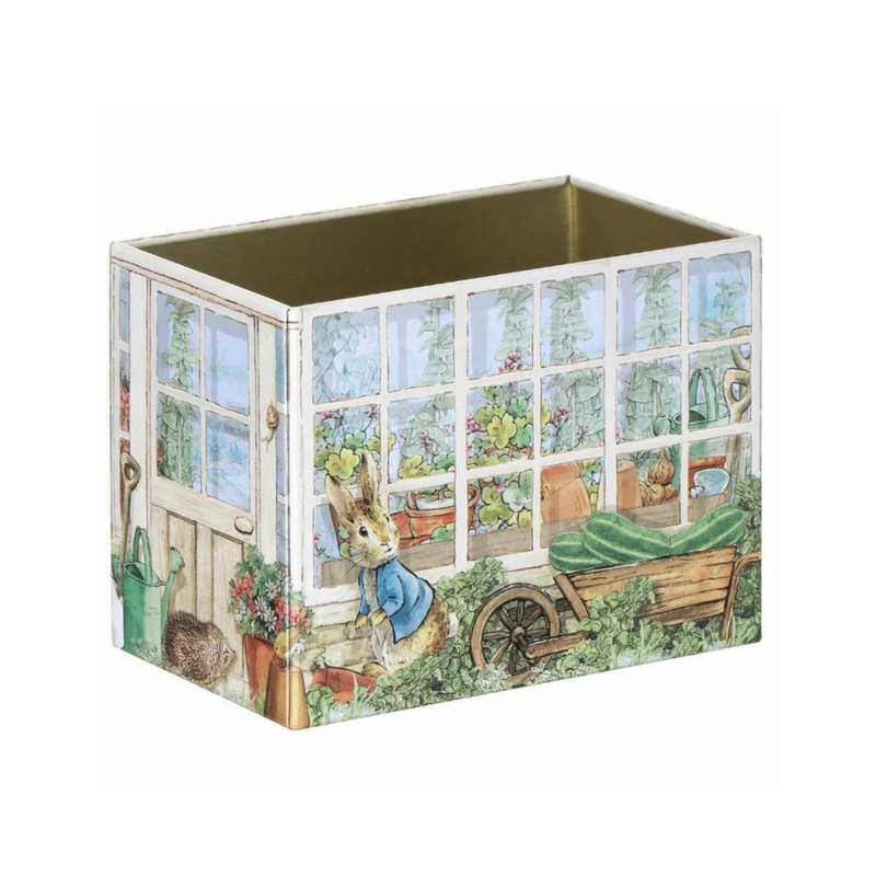 Petter Rabbit Large GreenHouse Tin with Lid 12x7.5x9.3cm (LWH) Gift Idea for 3yrs+
