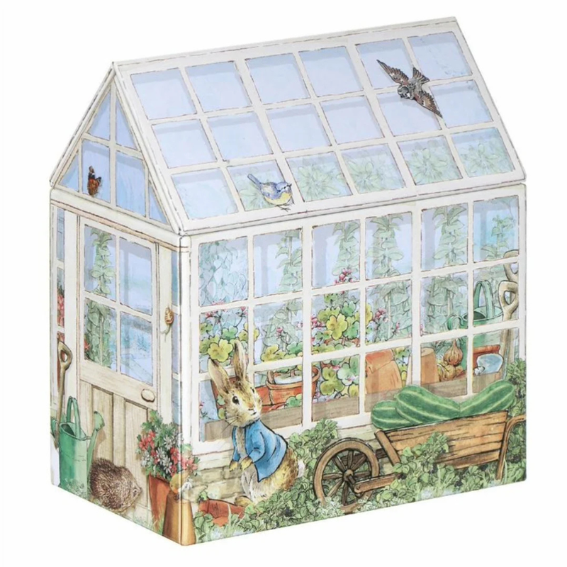 Petter Rabbit Large GreenHouse Tin with Lid 12x7.5x9.3cm (LWH) Gift Idea for 3yrs+