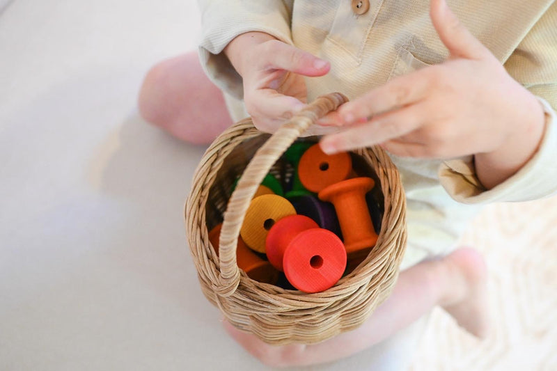 Grapat Spools Coloured 18pcs Math Games for Kids 18m+