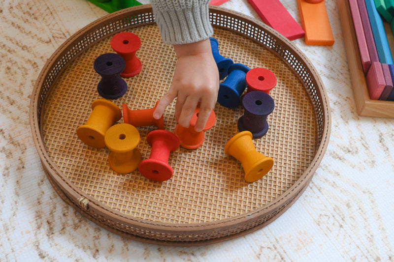 Grapat Spools Coloured 36pcs Math Games for Kids 12m+