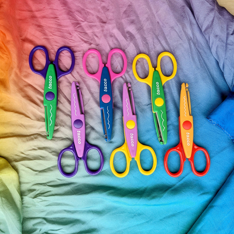 Beleduc Zig Zag Scissors for Kids 6 Unique Shaped Stationary Art and craft for kids Best Seller 3yrs+