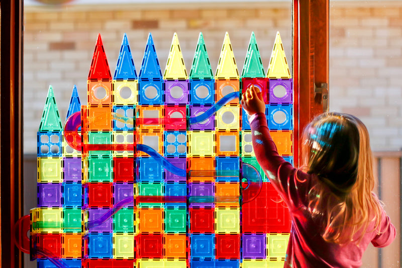 Learn and Grow Toys Magnetic Tiles 110pc Builders Pack Best Seller 3yrs+