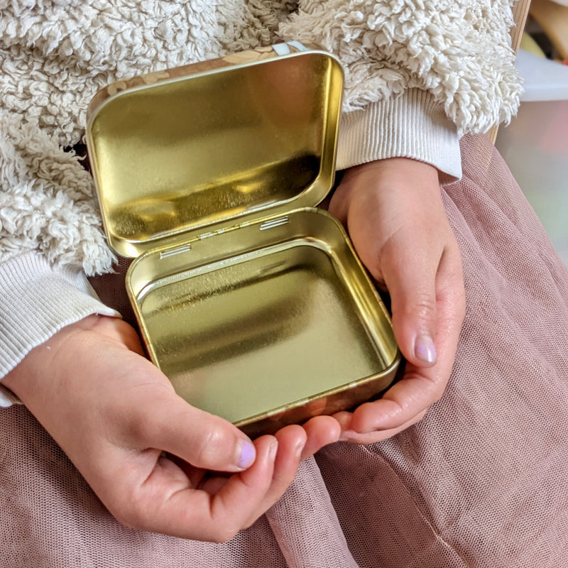 Flower Fairies Pocket Tin 8.5x 9.5x 2.5 (LWH) Best Seller Fairy Unicorn and Castle Theme Most Loved in Store 3yrs+