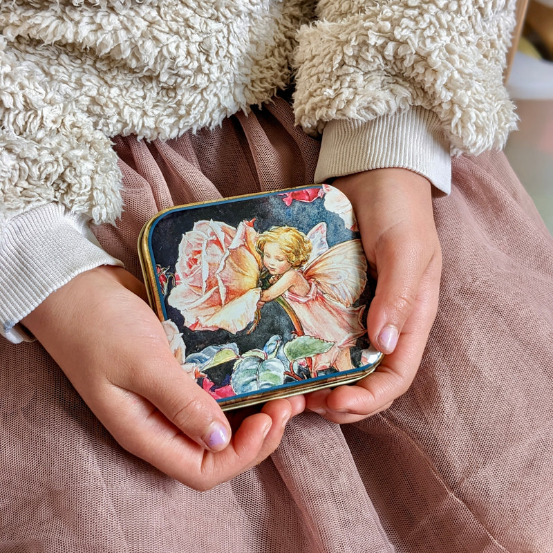 Flower Fairies Pocket Tin 8.5x 9.5x 2.5 (LWH) Best Seller Fairy Unicorn and Castle Theme Most Loved in Store 3yrs+