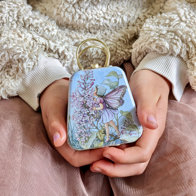 Flower Fairies Mini Tin Handbag with Handle 6.5x 6.6x 3.4 (LWH) Best Seller Fairy Unicorn and Castle Theme Most Loved in Store 3yrs+
