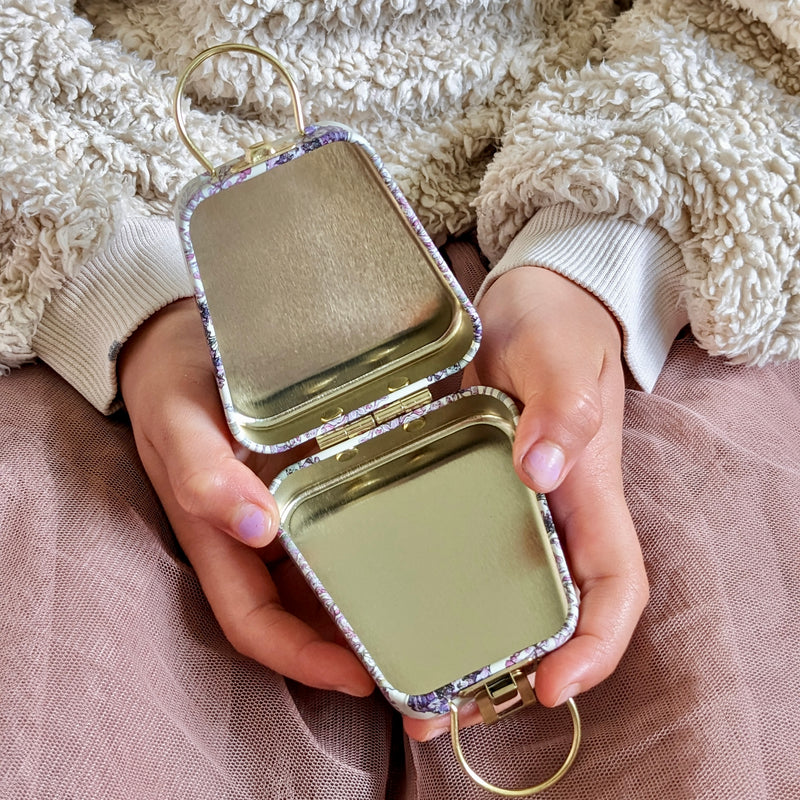 Flower Fairies Mini Tin Handbag with Handle 6.5x 6.6x 3.4 (LWH) Best Seller Fairy Unicorn and Castle Theme Most Loved in Store 3yrs+