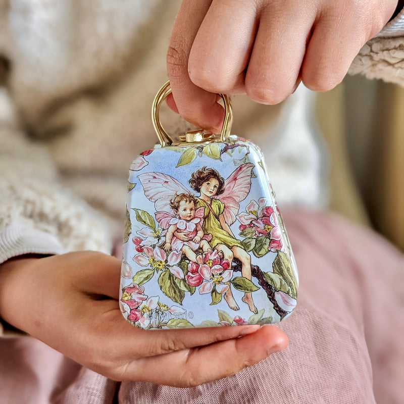Flower Fairies Mini Tin Handbag with Handle 6.5x 6.6x 3.4 (LWH) Best Seller Fairy Unicorn and Castle Theme Most Loved in Store 3yrs+