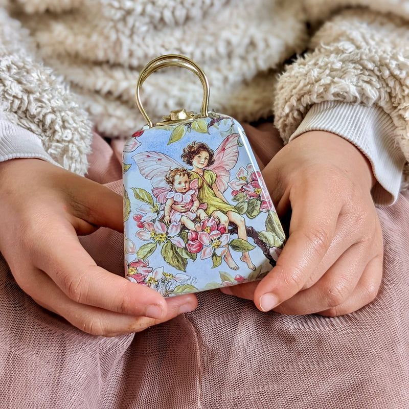 Flower Fairies Mini Tin Handbag with Handle 6.5x 6.6x 3.4 (LWH) Best Seller Fairy Unicorn and Castle Theme Most Loved in Store 3yrs+