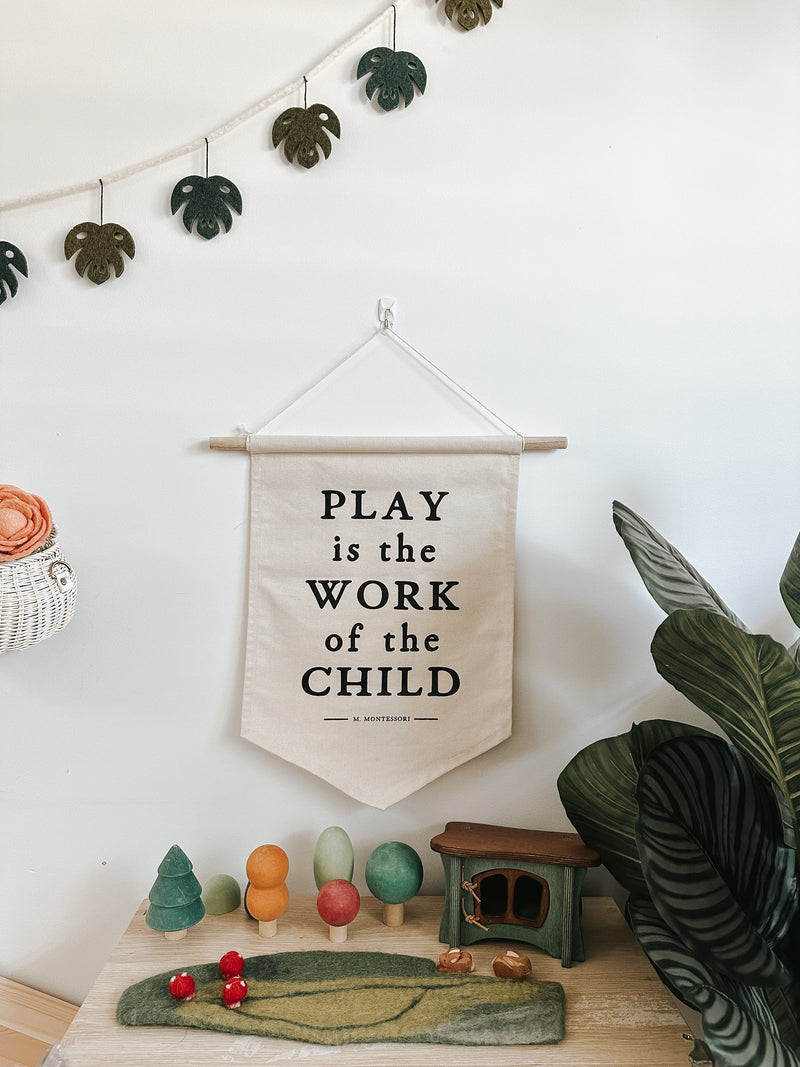 Play Is The Work Of The Child Canvas Banner