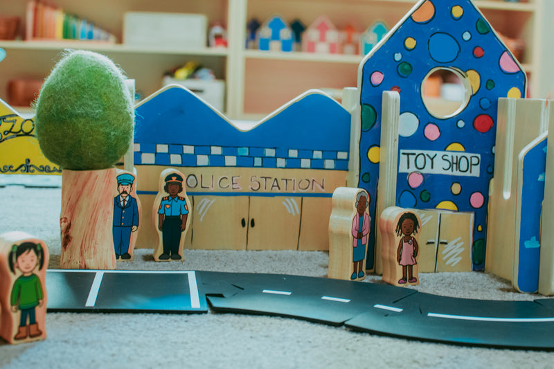 The Freckled Frog The Wooden Village People Multicultural Community Pretend & Imaginative Play Toddler Toys 42 Pieces Best Seller 12m+