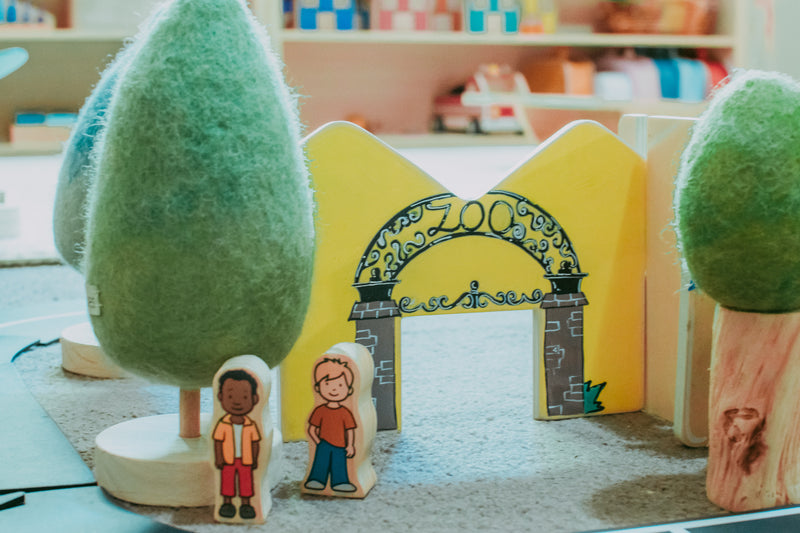 The Freckled Frog The Wooden Village People Multicultural Community Pretend & Imaginative Play Toddler Toys 42 Pieces Best Seller 12m+