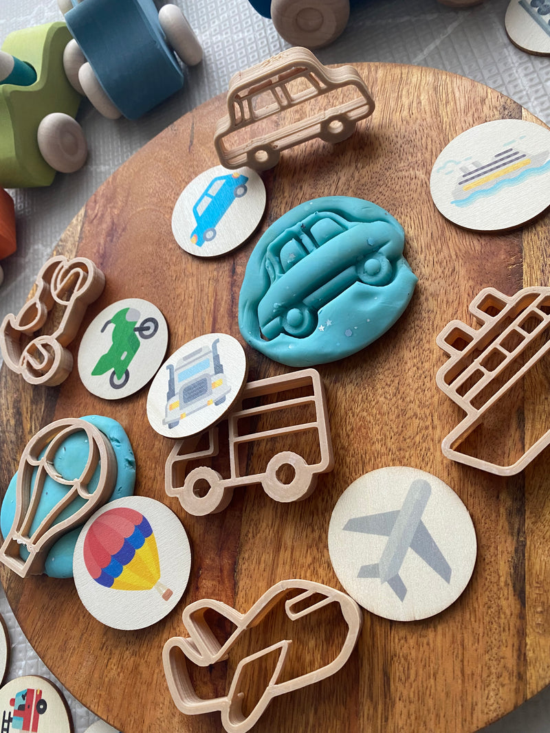 Kinfolk Pantry Mini Transport Eco Cutter Set Playdough Sand Toys Art and craft for kids 3yrs+