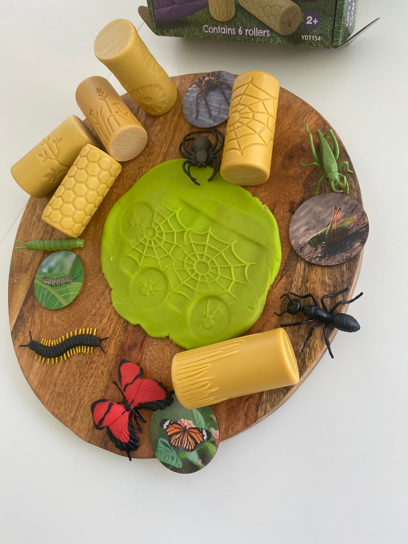 Yellow Door Let’s Roll Habitat Garden Bugs Rolling Pin Art and Craft for Kids Playdough Sand Sensory Toys Best Seller 2yrs+
