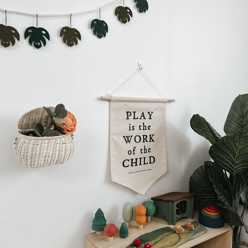 Play Is The Work Of The Child Canvas Banner