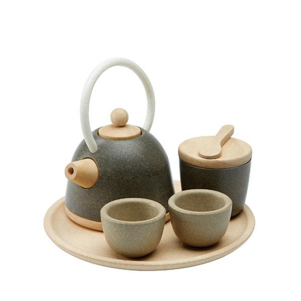 PlanToys Oriental Tea Set 6pcs Pretend Play Kitchen Developmental Toys for Toddlers Best Seller 2yrs+