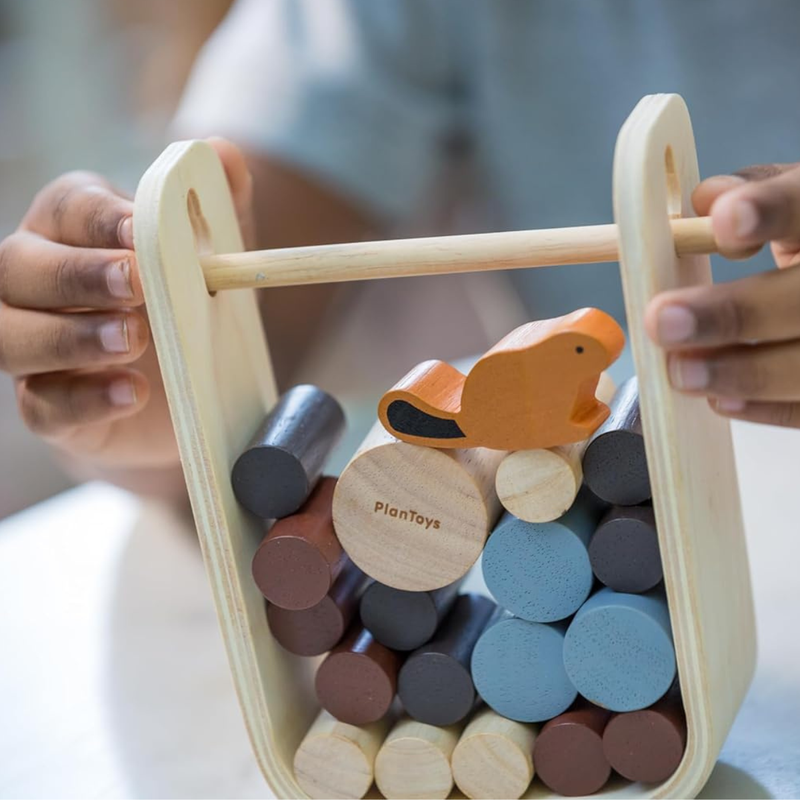 Plan toys Timber tumble Motor Skills Developmental Toys Gifts Idea 3yrs+ Clearance