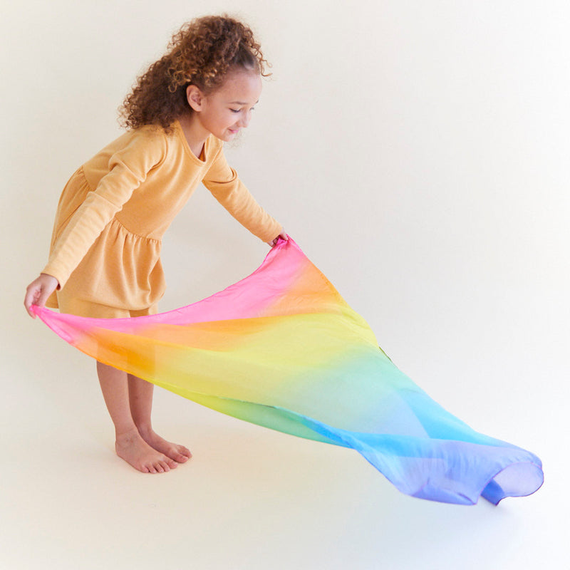 Sarah’s Silks Rainbow Enchanted Playsilks 100% Silk Natural Waldorf Toys 3yrs+ Best Seller